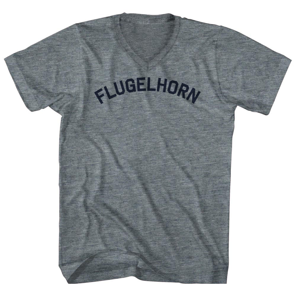 Flugelhorn Tri-Blend V-neck Womens Junior Cut T-shirt product image 1